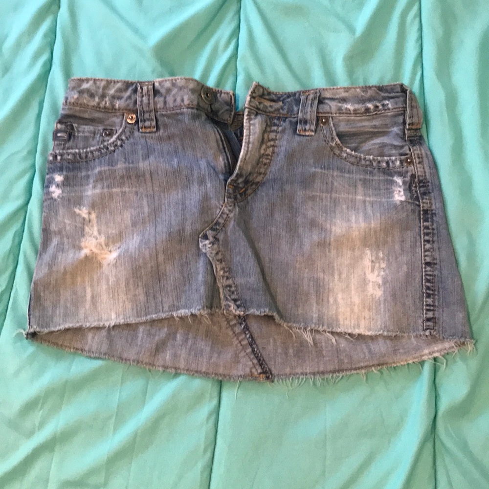 Silver brand denim skirt